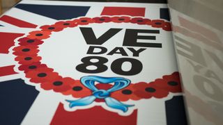 Flag for VE Day 80th anniversary celebrations. Victory in Europe Day is the day celebrating the formal acceptance by the Allies of World War II of Germany's unconditional surrender of its armed forces on Tuesday, 8 May 1945. It marked the official surrender of all German military operations. A series of celebrations and commemorations are due to take place across the country to mark the anniversary.