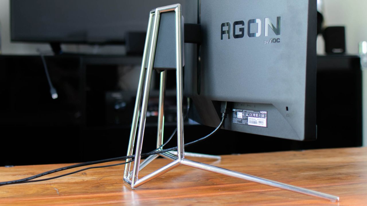 A photograph of the Porsche Design AOC Agon PD27's stand