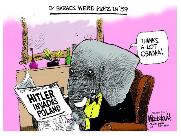 Political cartoon Obama Putin Ukraine Republicans