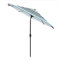 allen + roth 9-ft Blue Auto-tilt Market Patio Umbrella