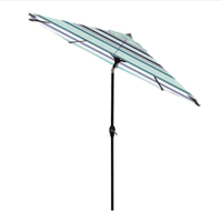 allen + roth&nbsp;9-ft Blue Auto-tilt Market Patio Umbrella for $88, at Lowe's