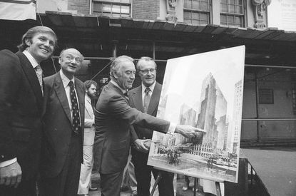 From left: Donald Trump; Mayor Ed Koch of New York; Carey; and Robert T. Dormer, executive vice president of the Urban Development Corp