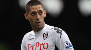 Clint Dempsey playing for Fulham