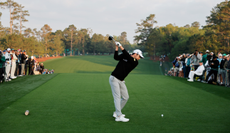 Davis Riley at the top of his back swing