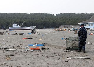 Misawa, Japan, cleanup by U.S. Navy