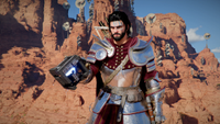 Kliff holding an Abyss Artifact.
