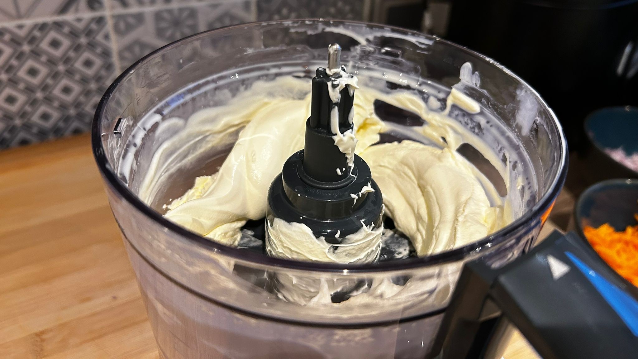 Cream whipped using Cuisinart Flexprep 1.1L food processor
