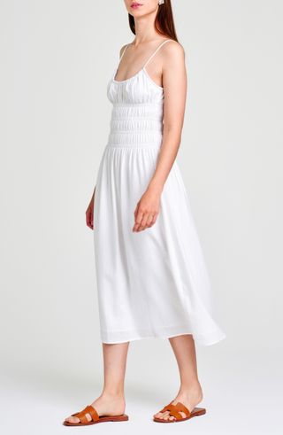 Isabelle Smocked Linen Blend Midi Sundress