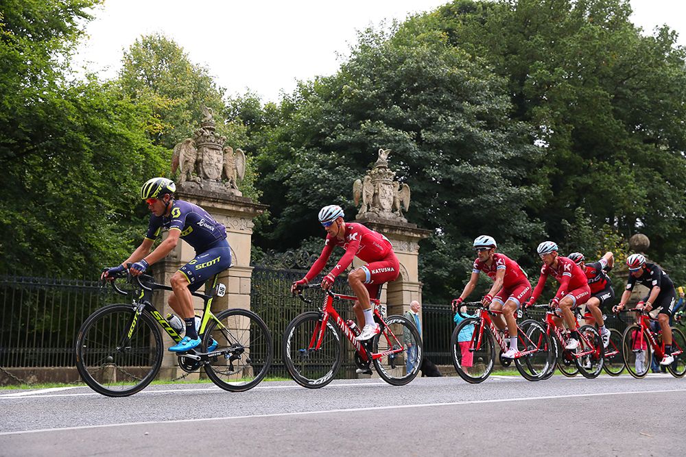 The peloton in action during stage 4 at the Tour of Britain