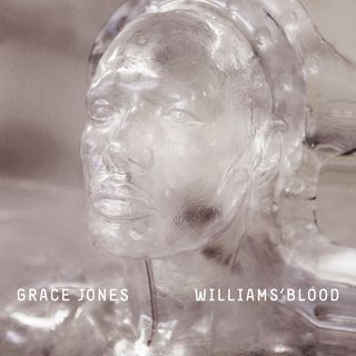 Ice sculpture of a woman's face