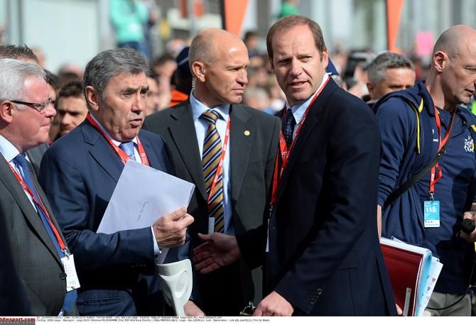 Eddy Merckx and ASO director Christian Prudhomme