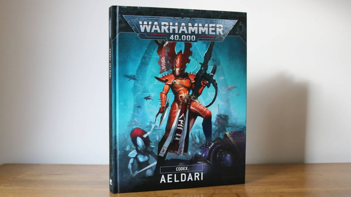 Warhammer 40,000 Codex: Aeldari cover featuring Fuegan