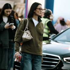 London Fashion Week street style.