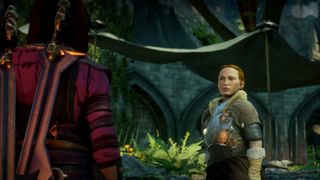 Dragon Age Inquisition: Scout Harding speaks to a dwarven inquisitor