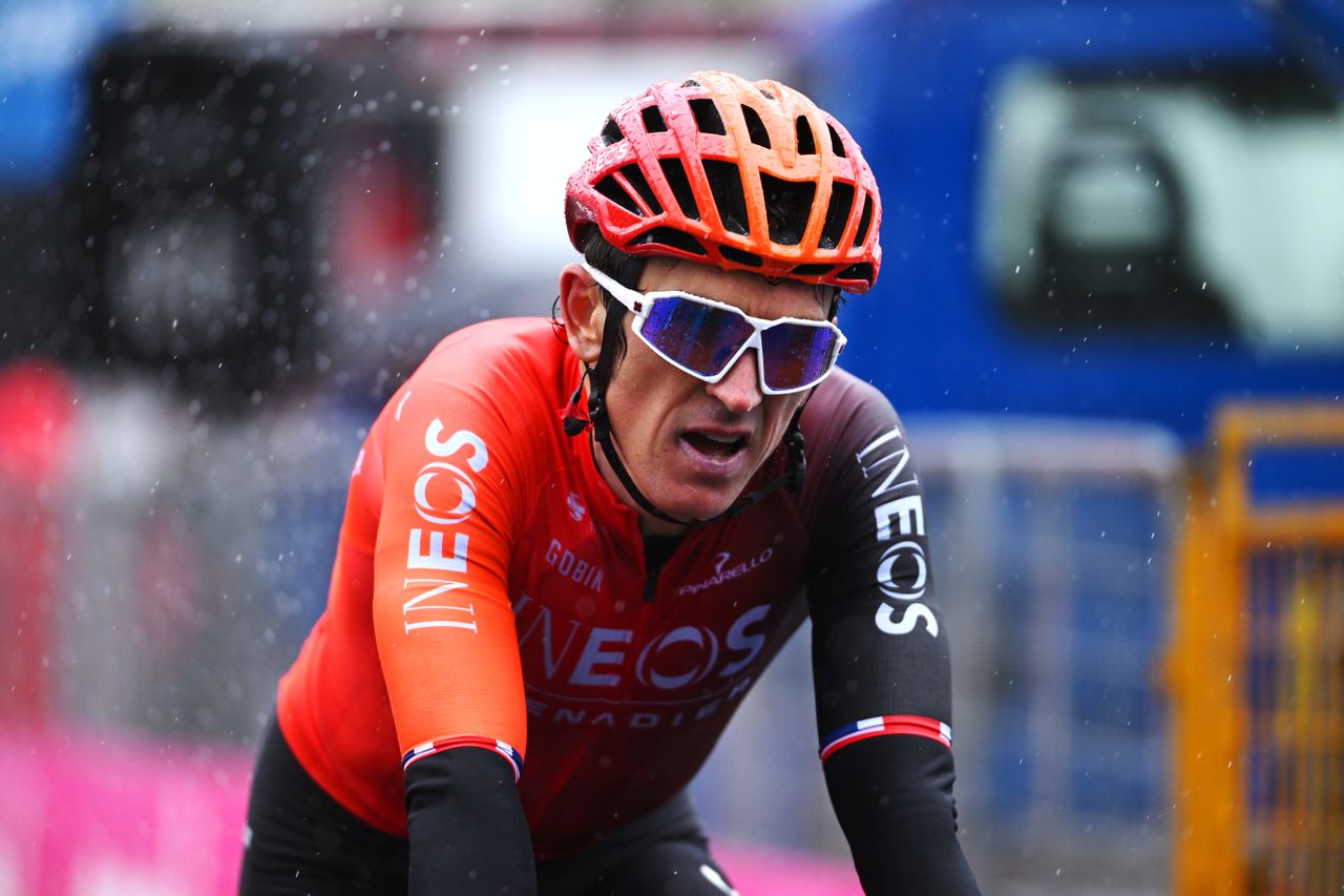 Geraint Thomas at the Giro d&#039;Italia with Tadej Pogačar