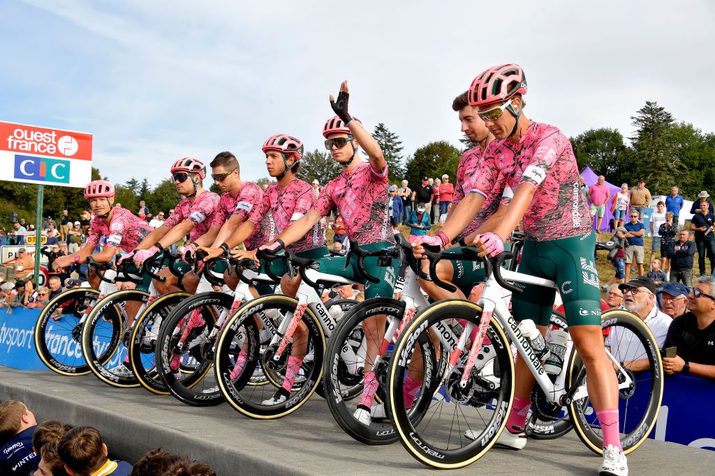 EF Education-EasyPost before the Bretagne Classic