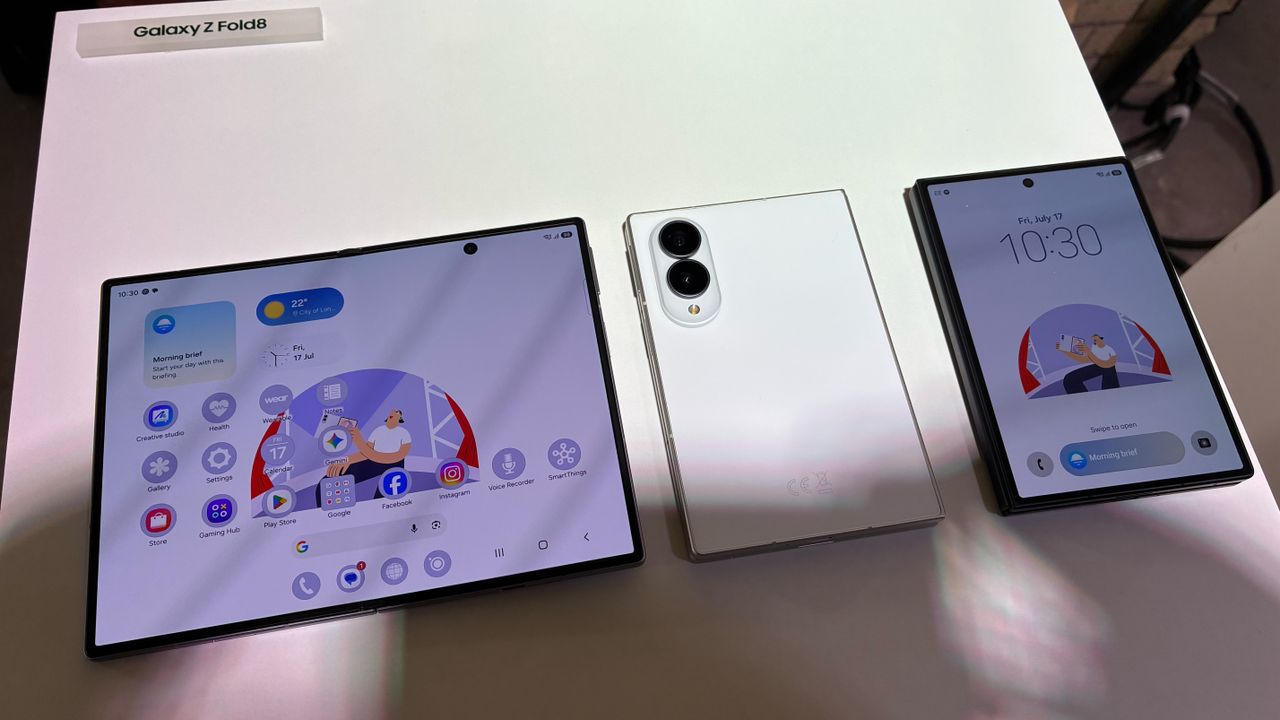 The Samsung Galaxy Z Fold 8 on display