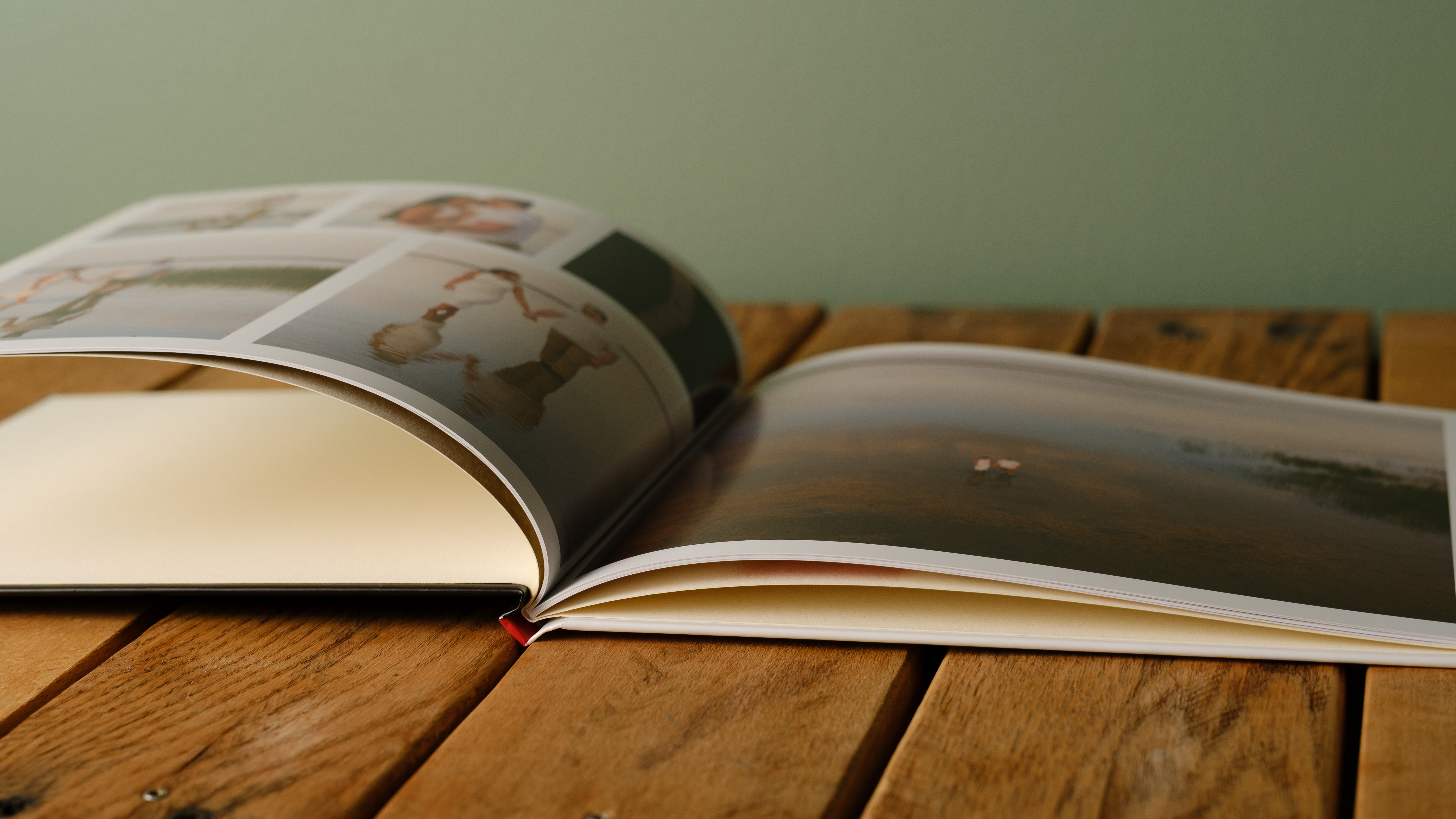 A photobook from CEWE on a desk