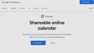 Google Calendar website screenshot