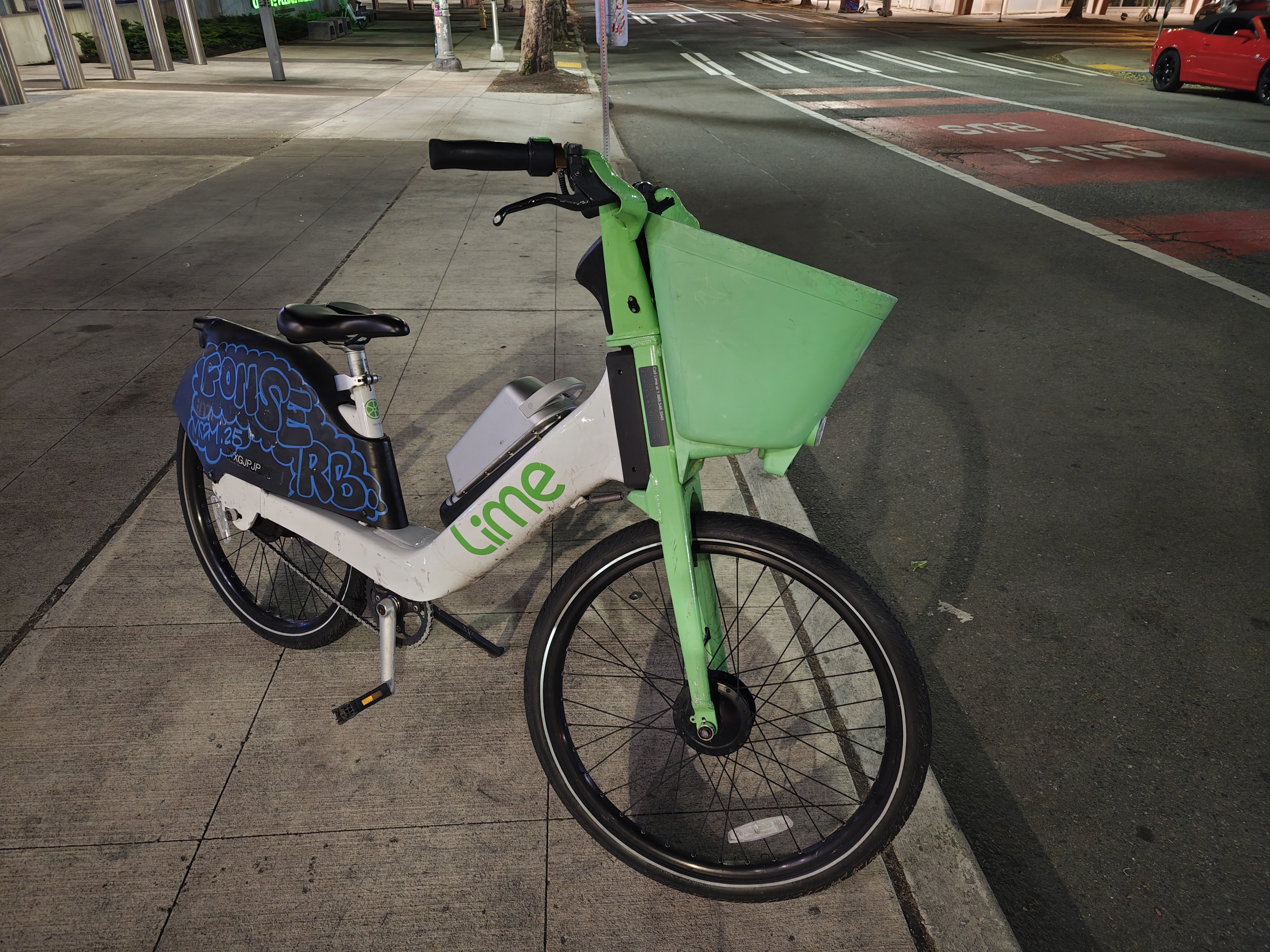 A Lime bicycle