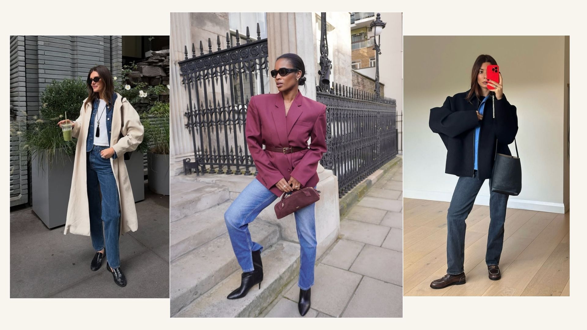 Influencers wearing cigarette jeans 