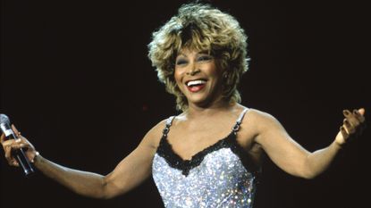 Tina Turner performs at Shoreline Amphitheatre on May 23, 1997 in Mountain View California