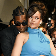 A$AP Rocky, Rihanna at the "Highest 2 Lowest" Premiere during The 78th Cannes Film Festival at Palais des Festivals on May 19, 2025 in Cannes, France.
