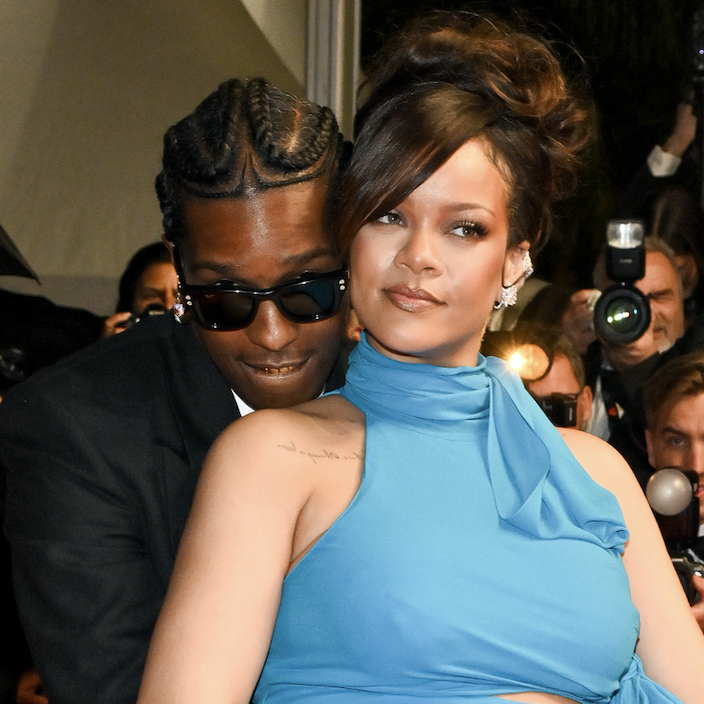 A$AP Rocky, Rihanna at the "Highest 2 Lowest" Premiere during The 78th Cannes Film Festival at Palais des Festivals on May 19, 2025 in Cannes, France. 