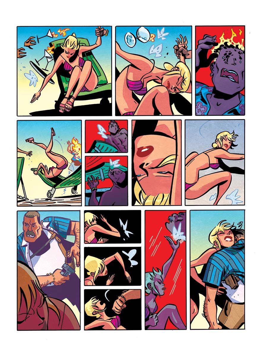 Sample pages from various DSTLRY titles.