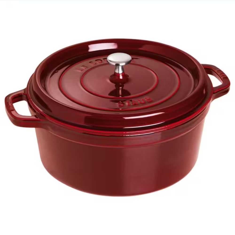 dark red casserole