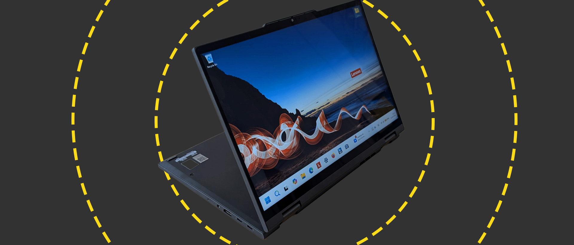 The Lenovo ThinkPad T14s 2-in-1 on the ITPro background