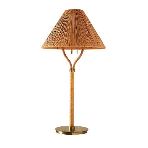 Anthropologie, Delphine Rattan Table Lamp