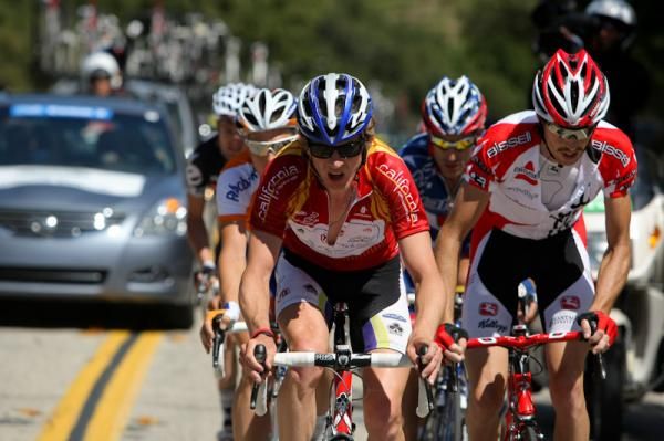Thomas Rabou (l) sealed the deal on his mountains classification by riding in the break today.