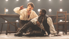 Edward Bluemel as Shakespeare and Ncuti Gatwa as Christopher Marlowe in Born With Teeth