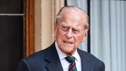 windsor, england july 22 prince philip, duke of edinburgh during the transfer of the colonel in chief of the rifles at windsor castle on july 22, 2020 in windsor, england the duke of edinburgh has been colonel in chief of the rifles since its formation in 2007 hrh served as colonel in chief of successive regiments which now make up the rifles since 1953 the duchess of cornwall was appointed royal colonel of 4th battalion the rifles in 2007 photo by samir hussein samir husseinwireimage