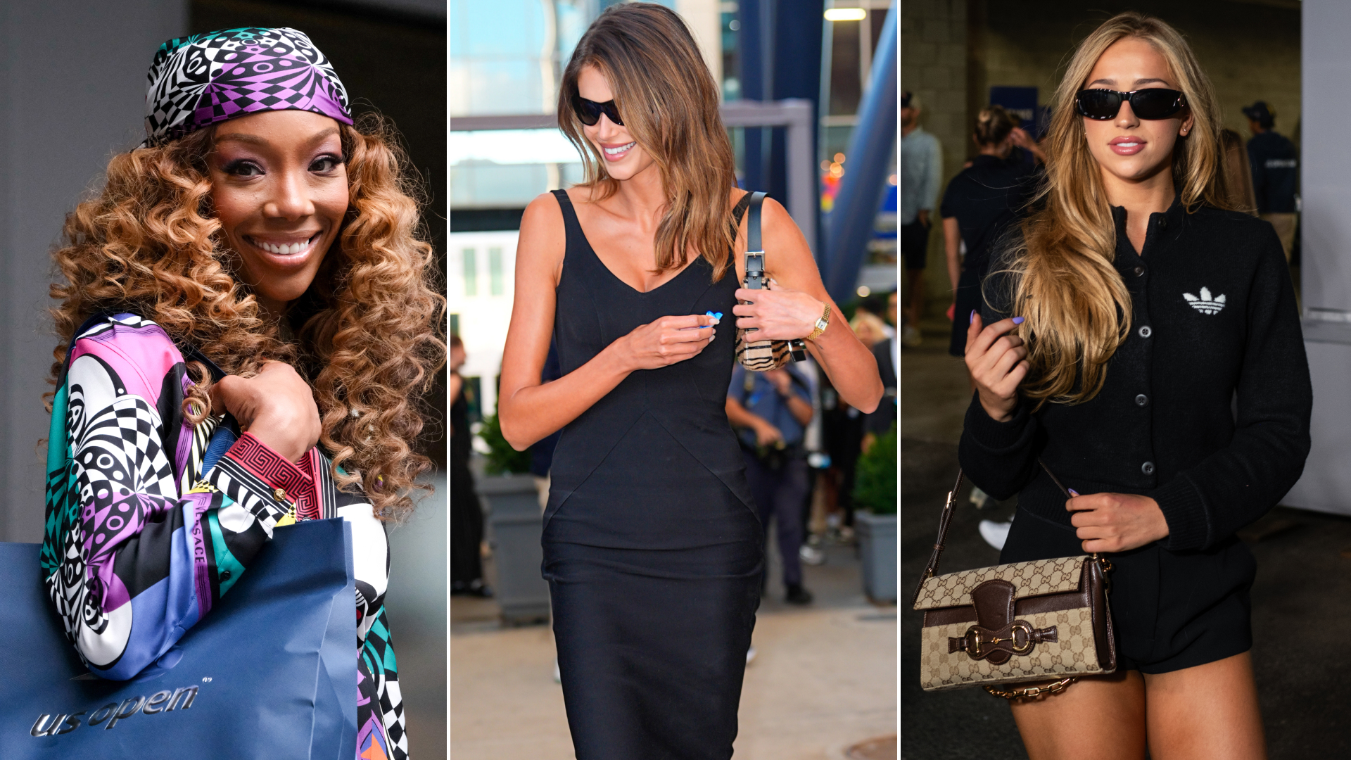 collage of the best celebrity looks at the 2026 US Open