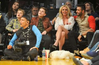 Britney Spears and Sam Asghari and her sons Jayden and Sean