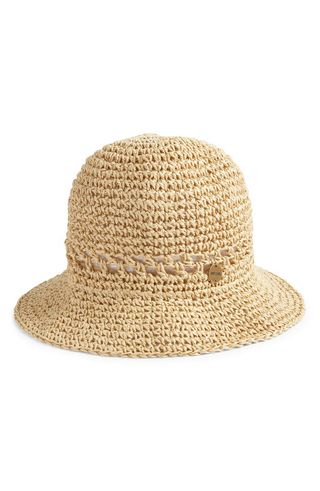 Crochet Stitch Straw Bucket Hat