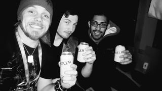 Mike, Tony and Jai, enjoying an aftershow beer on the way to the hotel in Penrith.