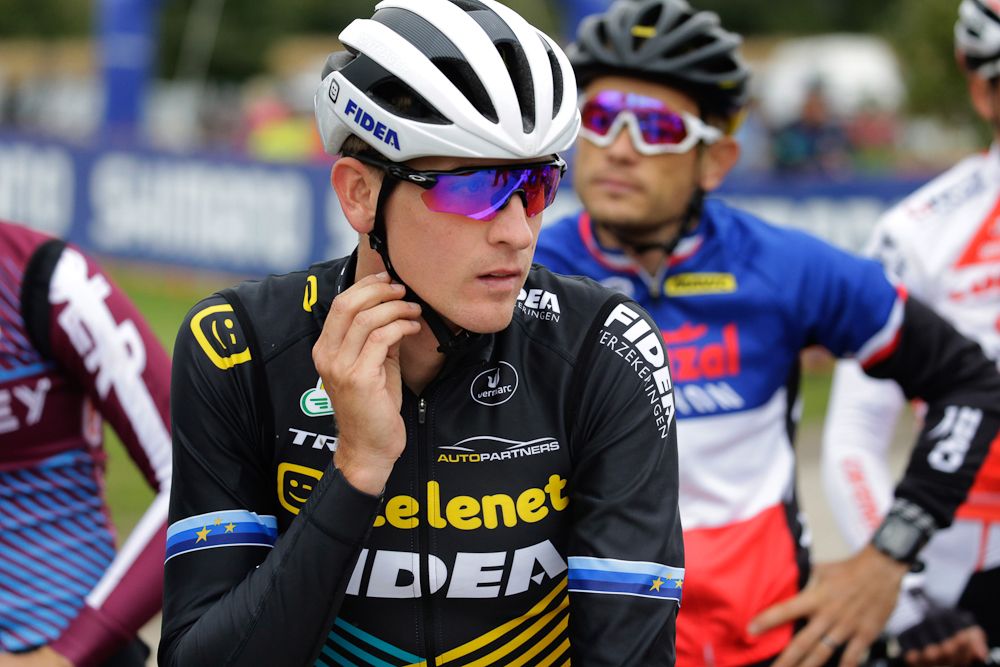 Toon Aerts waits for the start of the Iowa City World Cup