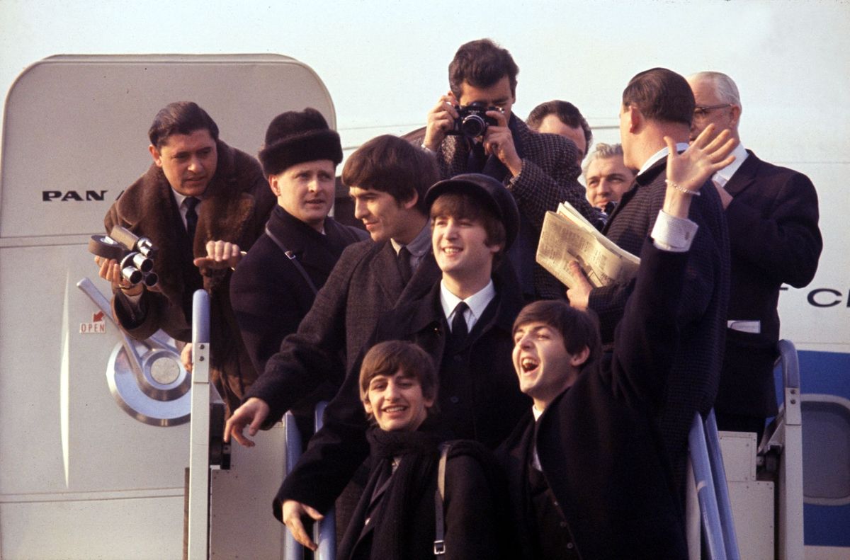 The Beatles land in America