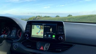 The integrated 8-inch system also supports Android Auto