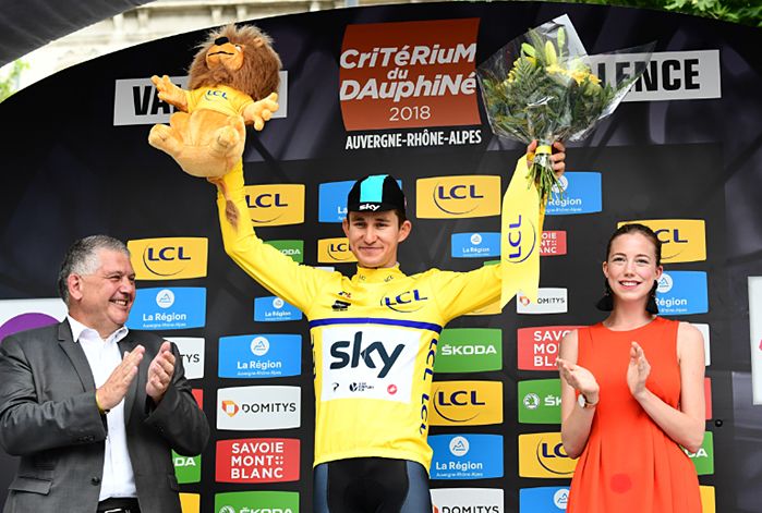 Michal Kwiatkowski (Team Sky) takes overall lead at Criterium du Dauphine after winning prologue