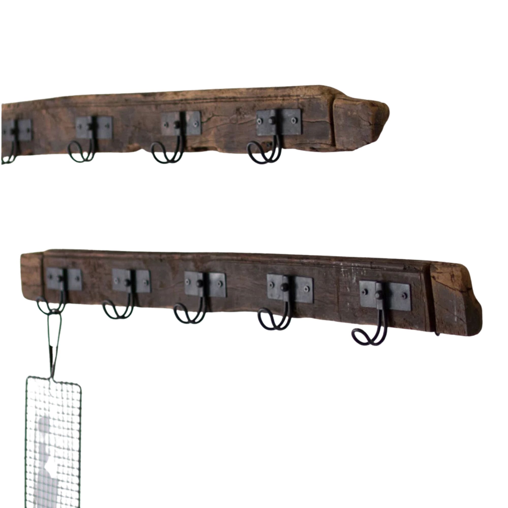 Recycled wood wall hooks