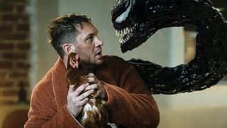 Tom Hardy as Eddie Brock and Venom in Venom: Let There Be Carnage
