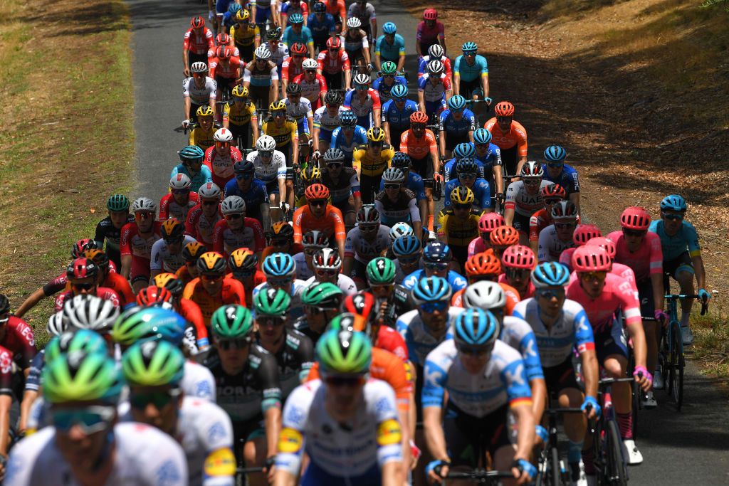 The Tour Down Under peloton