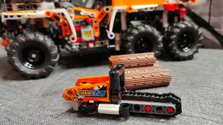 Lego Technic All-Terrain Vehicle 42139 - Chainsaw close up