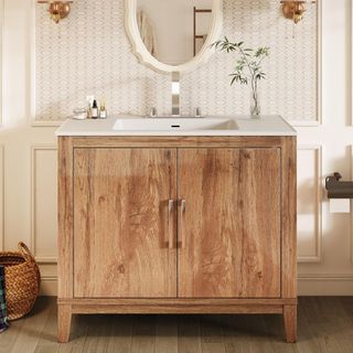 Farmhouse Bathroom Vanity with Storage