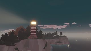 Dredge loosejaw - a lighthouse shines on a cliff facing the ocean