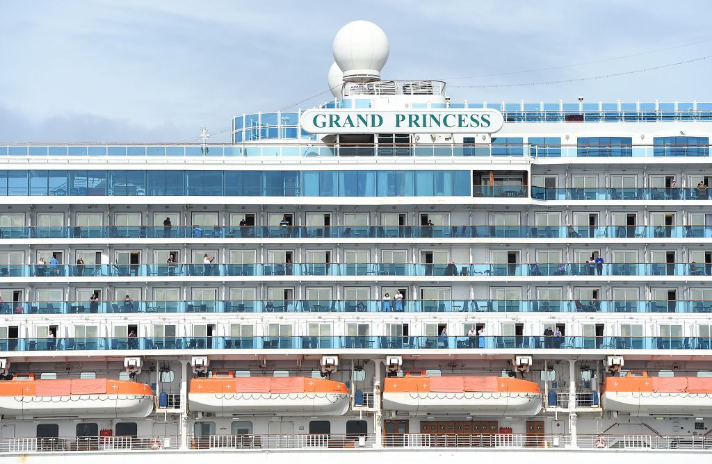 The Grand Princess cruise ship.